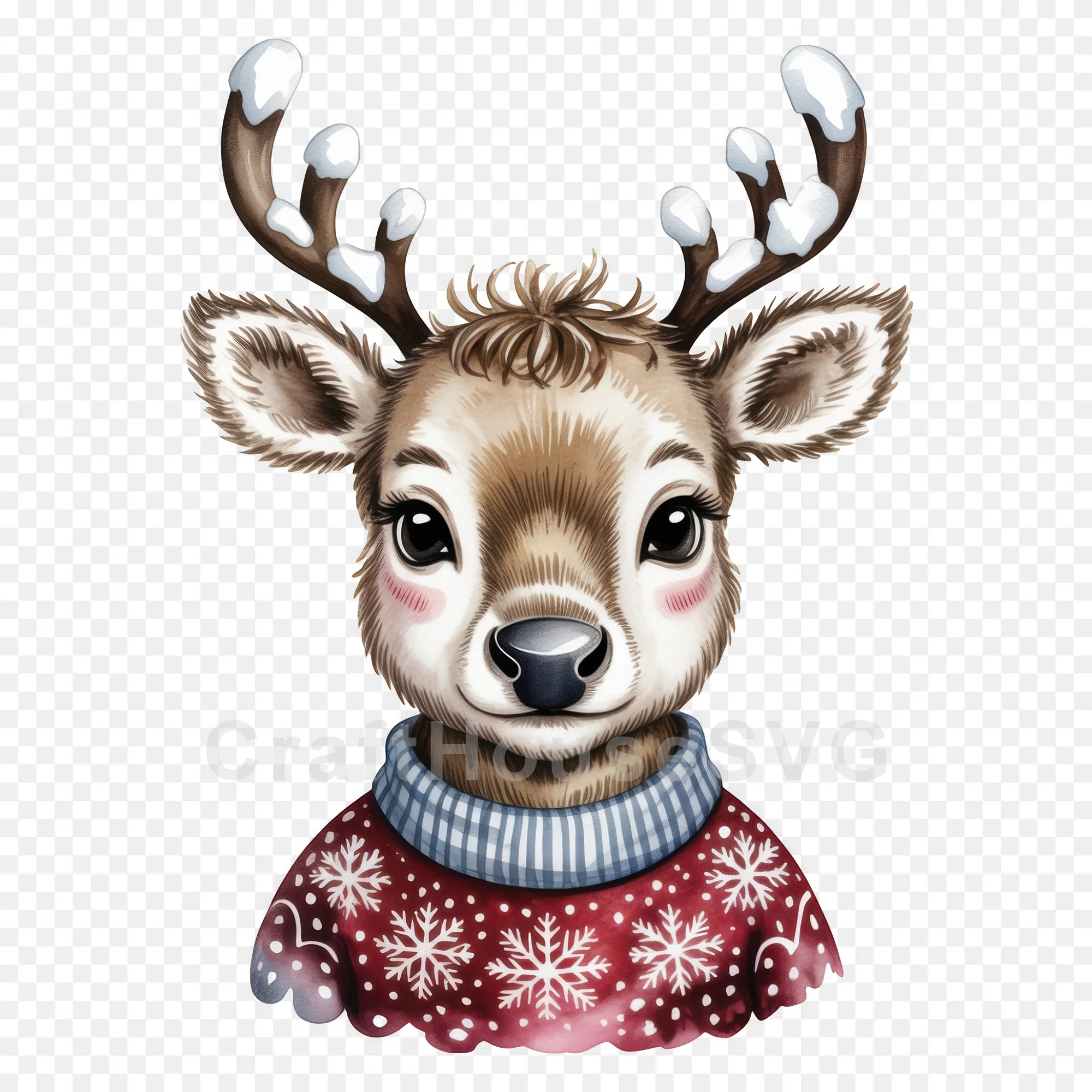 Woodland Animals Christmas Sweater Clipart Bundle - Image 17