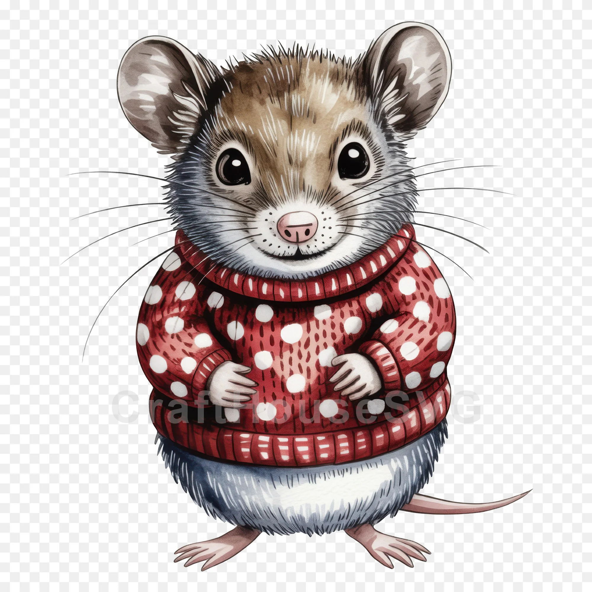 Woodland Animals Christmas Sweater Clipart Bundle - Image 18