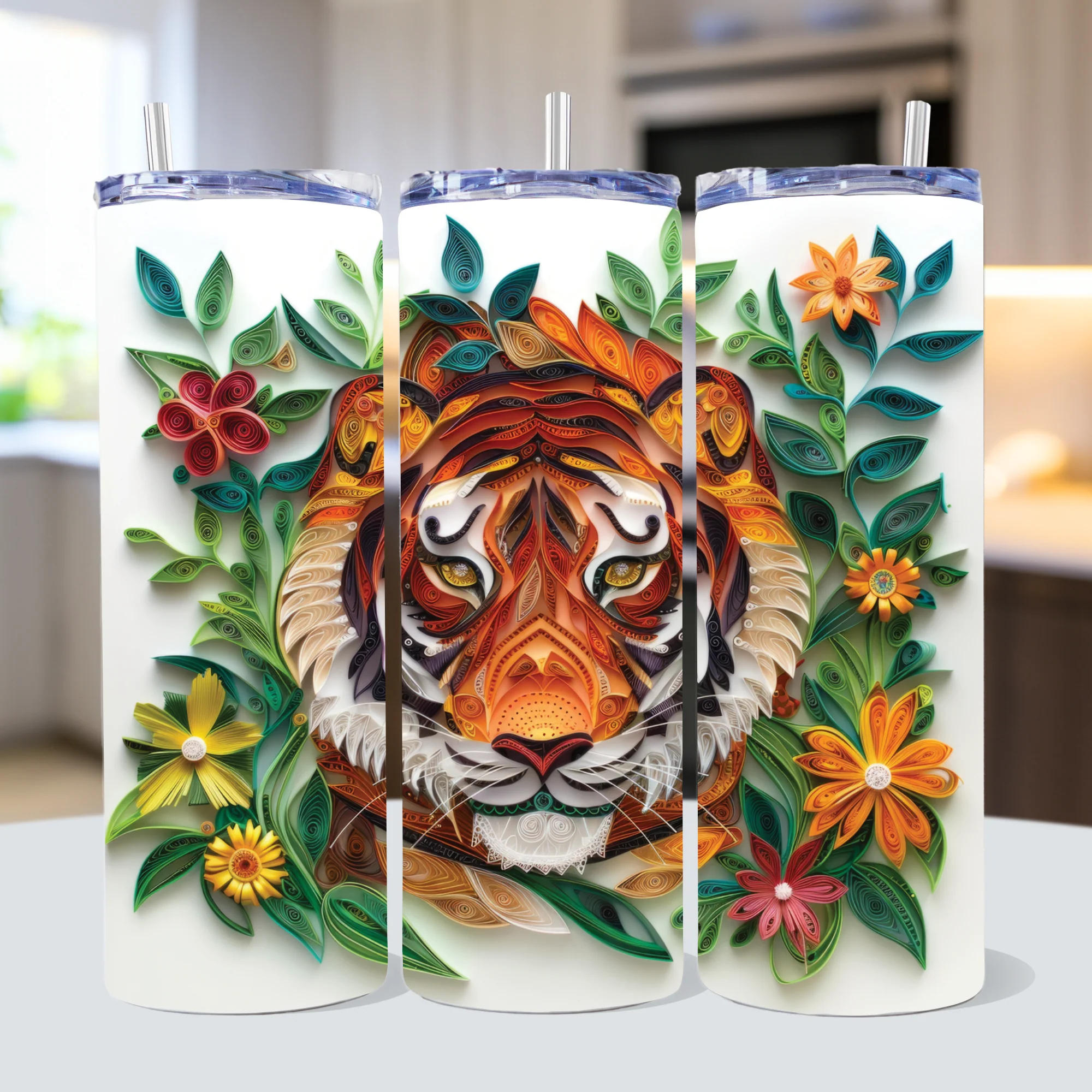 Woodland Animals Tumbler Sublimation Bundle PNG 20 oz - Image 2