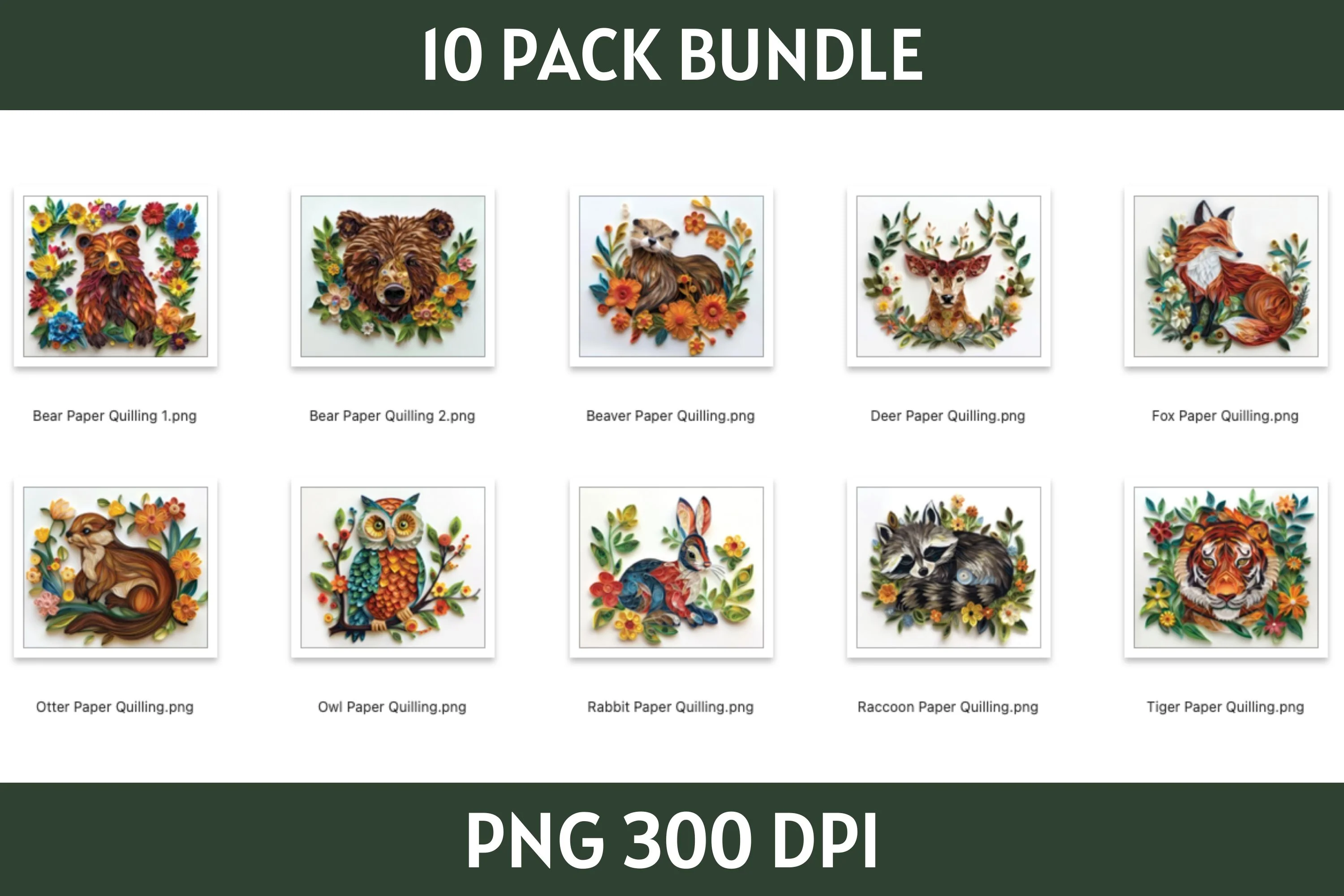 Woodland Animals Tumbler Sublimation Bundle PNG 20 oz - Image 3